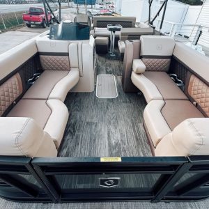 2025 Godfrey AquaPatio 25′ Flip Lounge Tritoon – 255 SFL